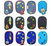 12 Piezas Astronauta Parches Ropa, Cosidos Patch Sticker, Bordados Exquisitos, Patrones Espaciales, Planchar En Los Parches Apliques, para Ropa, Mochilas, Chaquetas, Jeans, Sombreros