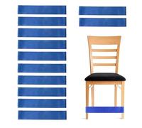 12 Piezas Bandas Elásticas para Sillas para Niños, Bandas Elasticas Musculacion Bandas de Silicona para Sillas de Aula Bandas de Resistencia de Goma Azul Bandas de Ejercicio para niños con TDAH