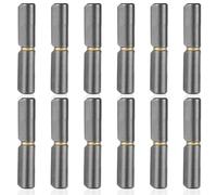 12 Piezas Bisagras de Barril Soldables, 6,35cm de Largo 1cm de Diámetro Resistentes Acero Desmontable Bisagras de Puerta para Puertas Batientes de Metal Rampas de Remolque Puertas de Vidrio