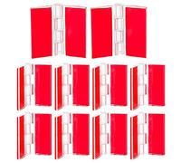 12 piezas bisagras de plástico acrílico - bisagras de piano pequeñas autoadhesivas transparentes para gabinete, tapa de acuario, soporte de exhibición de muebles (35x30mm)