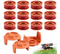12 Piezas Bobina De Hilo, Ø 1,65mm, 3m Largo, para Compatible con Worx Cortabordes, con 3 Cubierta
