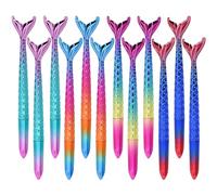 12 Piezas Bolígrafos Sirena Degradado Se Utiliza, Cola de Pescado Bolígrafo, Forma De Sirena Bolígrafo Sirena, Escritura Se Vuelve Genial, Regalos Cumpleaños Colegio para Oficina, Escuela