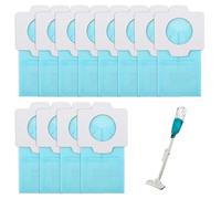 12 Piezas Bolsas Aspiradora Azul Compatibles con Makita DCL182 CL107 CL072 CL102 BCL142 BCL182 DCL142 DCL184 DCL282 DCL285 Filtros de Papel Repuesto para Aspiradoras Inalámbricas Makita