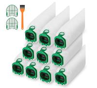12 piezas Bolsas de Aspiradora para Vorwerk Kobold VB100 FP100, Bolsas de Filtro Repuesto para Vorwerk kobold VB 100 FP 100 Aspiradora con 2 Filtros de Protección del Motor y 1 Cepillo de Limpieza