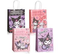 12 Piezas Bolsas de Regalo, con 4 Tipos Diferentes de Bolsas de Confitería, Bolsas de Fiesta Cada Motivo Contiene 3 Piezas,para la Decoración de la Fiesta de Niños