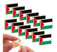 12 Piezas Broche de Bandera de Palestina Aleación, Pin Decorativo | Detalle Fino y Colores Vivos, Cierre Seguro, para Vestes, Chales, Oficina y Conmemoraciones