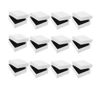 12 Piezas Caja de Joyería de Color Claro con Forro de Esponja | Papel Resistente, Almacenamiento Organizado y Capacidad Amplia, Adecuado para Propuestas de Matrimonio y Bodas