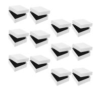 12 Piezas Caja de Joyería de Papel y Esponja en Color Claro | Capacidad Amplia, Estructura Firme, Almacenamiento Organizado, para Propuestas y San Valentín