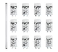 12 Piezas Cebador Fluorescente Lighting Starter, Tubos de 4-65W y 220-240V Arrancador Universal para Tubos Fluorescentes y de Neón, Encendido Rápido Seguros, para Uso Doméstico, Comercial e Industrial