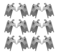 12 Piezas Clip de Estante para Congelador 1,5 MM | Diseño Deslizante Curva Ergonómica, Ajuste de Altura, Acabado Pulido, Color Plata