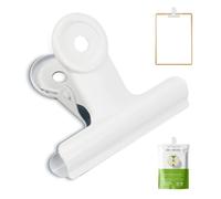 12 Piezas Clips Grandes de Metal Blanco, 63mm Pinza Bulldog, Clips Grandes de Bulldog, Grandes de Toro Clips, Metal Bisagra Clip Archivo Abrazaderas, para Fotografías, Oficina, Escuela