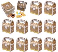 12 Piezas Cofre Tesoro Fiesta Pirata Caja de Regalo para el Tesoro Pirata Piratas Cajitas Cofre Cofre del Tesoro Fiesta de Cumpleaños Infantil con Asa para Infantil Cumpleaños Fiesta Regalos