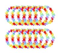 12 Piezas Collar Hawaiano Fiesta,Fiesta Hawaiana,Collar Hawaiano,Cadena Hawaiana,Cadena Flores Hawaiana,Conjunto Disfraces Aloha,Guirnalda DecoracióN Cadena Flores,Haw,Hawaii Kette