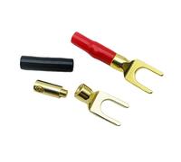 12 Piezas Conector Banana Altavoz Tornillo Banana Conector Chapado en Oro Altavoz Cable Adaptador