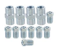12 Piezas Conector de Empalme de Freno Roscado de Acero