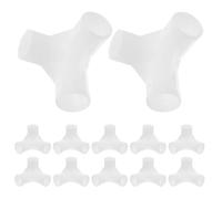 12 Piezas Conector en T para Armario Portátil de Plástico, 13mm y | Blanco, Acoplamiento Modular para Zapatero y Tubos de Organizador, Desmontaje Rápido, Superficies sin Rebabas