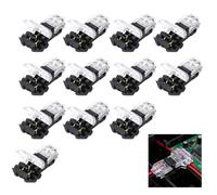 12 Piezas Conectores de Cable, 3 vías Empalme Rápido Cable Eléctrico Grifo Rapidos Empalmes Cables Electricos sin Soldadura T-Tap Cable Conector Surtido Kit para LED y Sistemas Eléctricos 18-22 AWG
