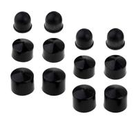 12 Piezas Copas de Pivote para Monopatín Pu, 12mm 16mm 18mm | Absorción de Impactos, Resistente al Desgaste, para Ejes de Skateboard, Color Negro, Ajuste Estable