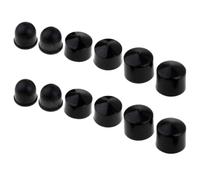 12 Piezas Copas de Pivote para Monopatín Pu Negro 12mm 16mm 18 Mm | Absorción de Impactos, Ajuste para Ejes y Tabla, , Uso en Reconstrucción de Longboard