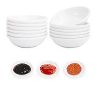 12 Piezas Cuencos Aperitivos,7.2x2 cm Mini Cuencos para Salsas,Cuencos Salsa Soja Blanco,Cuencos Redondos para Salsa de Soja,Cuencos Pequeños de Aperitivo para Ketchup,Especias,Vinagre,Salsas,Sushi