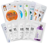 12 Piezas Daily Care Mascarilla Facial,calidad Mascarilla Facial de SkinCare,Mascarillas Faciales, Mascarillas Faciales Hidratante y Calmante,Mejorar la piel áspera,para casi Todo Tipo