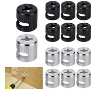 12 piezas de accesorios de bloqueo de leva, conector de muebles, tuercas de bloqueo para gabinete, tornillos excéntricos de muebles para armario de cajones, conector de junta para armario de tocador
