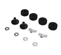 12 piezas de accesorios de reemplazo de platillos, platillos de fieltro Hi-Hat Clutch fieltro Hi Hat Cup, fundas de platillos de fieltro con tuercas de base y arandela de platillos(negro)