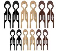 12 Piezas De Agujas Para El Cabello De Plástico Simples, Herramientas De Fabricación De Peinados, Accesorios Para El Cabello Retro -Diverso Y Peinado Para Mujeres.