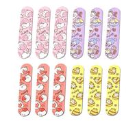 12 Piezas De Arte De Uñas De Colores Pequeñas Tiras De Arena, Mini Brochetas De Uñas, Placas De Pulido De Doble Cara, Herramientas De Manicura.