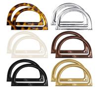 12 Piezas De Asas Para Bolsas En Forma De D, Semicirculares Y De Plástico - Asas De Repuesto