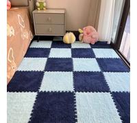 12 piezas de azulejos entrelazados - Tapetes de espuma de felpa esponjosos, suaves, antideslizantes, cortables, protectores para dormitorio, sala de estar, sala de juegos, tatami, mesita de noche