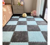 12 piezas de azulejos entrelazados - Tapetes de espuma de felpa esponjosos, suaves, antideslizantes, cortables, protectores para dormitorio, sala de estar, sala de juegos, tatami, mesita de noche