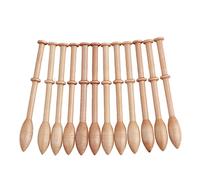 12 piezas de bobinas de madera para encaje, herramientas de tejido hechas a mano para la elaboración de encaje de bolillos, carretes de madera torneada de estilo francés antiguo
