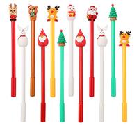 12 Piezas de Bolígrafos de Tinta de Gel de Navidad muñeco de nieve de dibujos animados reno de santa rotulador de árbol de navidad regalo de fiesta de navidad regalo escuela oficina familia papelería