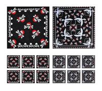 12 Piezas de Bufandas, Bandanas Piratas, Bandanas Estampadas de Moda, Bandanas para Hombres y Mujeres, Accesorios de Ropa, Bandanas para Ciclismo al Aire Libre, Bandanas de poliéster