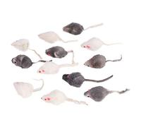 12 Piezas de Catnip Cat Toy Juguete de ratón Falso para Gato Juguete de Gato de ratón de Peluche Juguetes interactivos para Gatos Realista Indoor Cat Plush Simulación Mouse Toy