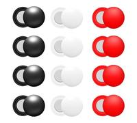 12 piezas de clips para dorsales de carrera, hebillas para número de maratón, fijación de equipo de carrera, clips magnéticos, soporte para dorsales de campo, blanco, negro y rojo para corredores