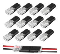 12 Piezas De Conectores Eléctricos Impermeables Conectores Electricos Rapidos,Conectores Cables Electricos,Conectores Impermeables, Conectores De Cable De 2 Pines Para Cables De 18-22 Awg