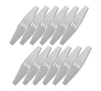 12 piezas de cuchillas de cortacésped de metal, cuchilla de metal para cortacésped, cuchilla de repuesto de metal, cuchillas de repuesto para cortacésped eléctrico.