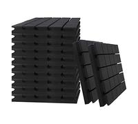 12 piezas de espuma absorbente de sonido, ladrillo en forma de cuña de estudio, tablero de aislamiento acústico, tablero en forma de cuña, diseño cuadrado de 25