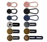 12 Piezas de Extensor de Botón para Pantalones - Extensores de Cintura Flexibles - Expansión Instantánea de la Cintura para Hombres y Mujeres - No Requiere Costura - de Mobi Lock
