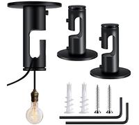 12 piezas de gancho de araña Kit de gancho Swag gancho colgante negro gancho de luz de techo gancho de metal moderno para colgar cable de lámpara colgante