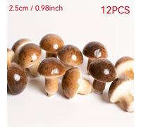 12 piezas de hongos de artificial de espuma plástica, mini hongo pequeño para accesorios/decoración del hogar/accesorios para sesiones de fotos - 2CM/2.5CM
