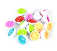 12 Piezas De Huevos A Juego, Huevos De Colores, Clasificador De Reconocimiento, Rompecabezas, Juguetes Educativos STEM, Juego De Huevos De Aprendizaje Para Niños Pequeños(Fruta y verdura)