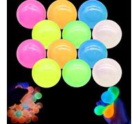 12 Piezas de Juguetes de Bolas Adhesivas Que Brillan en la Oscuridad, Bolas Adhesivas para lanzar al Techo, Bolas de Techo Adhesivas de Colores, fidgets Glows Stress Balls