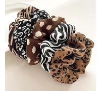 12 Piezas De Lazos Para El Cabello, Conjunto De Colon Manchado Con Patrón De Leopardo, Temperamento Simple Y Accesorios Para El Cabello Que Combinan Con Todo.