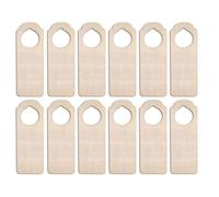 12 piezas de madera sin terminar para colgar puertas de 3.54 x 9.45 pulgadas para letrero de bienvenida, avisos ocupados, decoración de hogar, hotel, oficina, artesanía de madera sin terminar