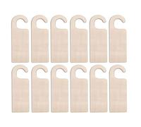 12 piezas de madera sin terminar para colgar puertas de 3.54 x 9.45 pulgadas para letrero de bienvenida, avisos ocupados, decoración de hogar, hotel, oficina, artesanía de madera sin terminar