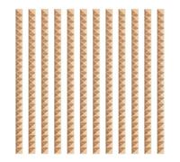 12 piezas de moldura de madera con cuentas, moldura decorativa de cuentas de madera sin acabar de perlas de cuentas de madera 3D para pared de casa, estante de gabinete, ventana, puerta (20x6mm