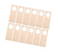 12 piezas de perillas de madera sin terminar de 3.54 x 9.45 pulgadas, letreros de perilla de madera para proyectos de manualidades, letrero de bienvenida para habitación de hotel